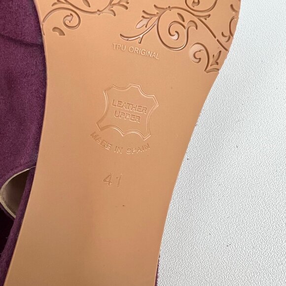 Brenda Zaro Womens Burgundy Suede Leather Peep Toe Block Heel Pumps size 10 10.5 - Picture 14 of 15